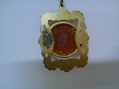 Gold Clad Cameo Pendant Necklace 18 In Chain Vintage Estate Jewelry