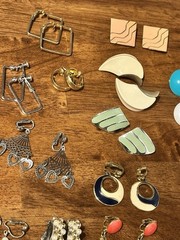 Vintage Clip On Earrings Lot of 31 Pairs