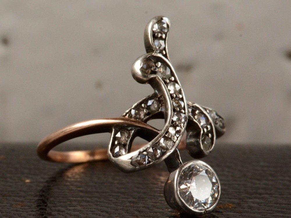 Vintage Style Art Deco Lab Created Diamond Wedding 925 Sterling Silver For Her