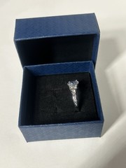 Vintage Cubic Zirconia Ring Silver Plated Womens Size 7