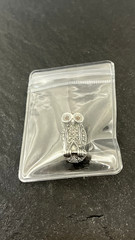 Vintage 925 Sterling Silver Garnet and Marcasite Owl Pin/Brooch