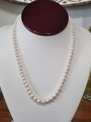 Vintage 14k White Gold Peacock Pearl & Sterling Silver Pearl Necklaces See Video