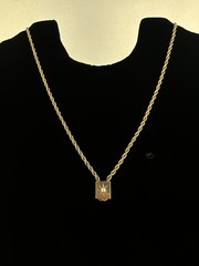 Antique Victorian 14k Gold Pearl Slide Gold Filled Chain Necklace 24”