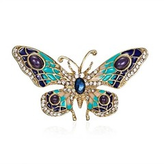 Vintage Art Nouveau Style Fairy Nymph Pendant Butterfly Brooch Shawl Pin Jewelry