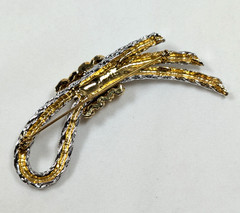 Chunky Knotted Rope Brooch Pin Silver Tone Gold Tone Vintage with Gift Box