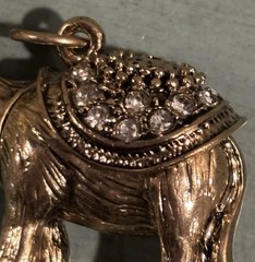 Egyptian Camel Pendant Charm Rhinestone Egypt Desert Vintage *chain Not Included
