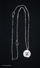 Ed Levin Sterling Silver Abstract Bocca Della Verita 22″ Necklace – RARE