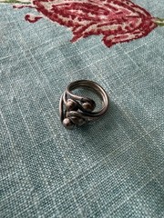 VTG Sterling Silver 925 Abstract Modernist Ring 6.5-6.75