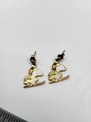 Vintage enamel Snoopy Flying Ace Ski Earrings Peanuts