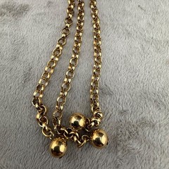 Vintage Opera Lariat Tassel Necklace Gold Tone 48”