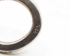 925 Sterling Silver Vintage Smooth Infinity Loop Open Slide Pendant PT9746