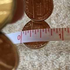 Vintage American Pennies Penny Cuff Bracelet 1970s, 2.25″ Diameter