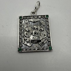 Vintage pendant “Trinity” made of 925 silver, handmade, Zircon 12,24g