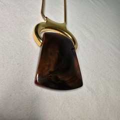 Vintage Lanvin Bijoux Lucite Interchangeable Pendant Necklace in Original Box