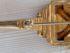Vintage Bobley Victorian Revival Lamp Post Lantern Brooch large Rhinestone R110