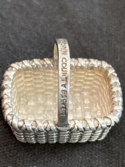Vtg. FULL NAME HALLMARK BROWN COUNTY BASKET STERLING CHARM NOS RETIRED
