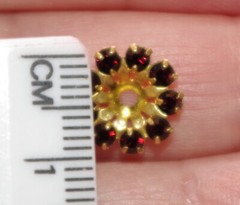 Vintage Gorgeous 10MM Garnet Seed Flower Jackets For Earrings Use W Any Studs