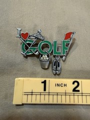 Vintage AJC “I Love Golf” Brooch – Marked