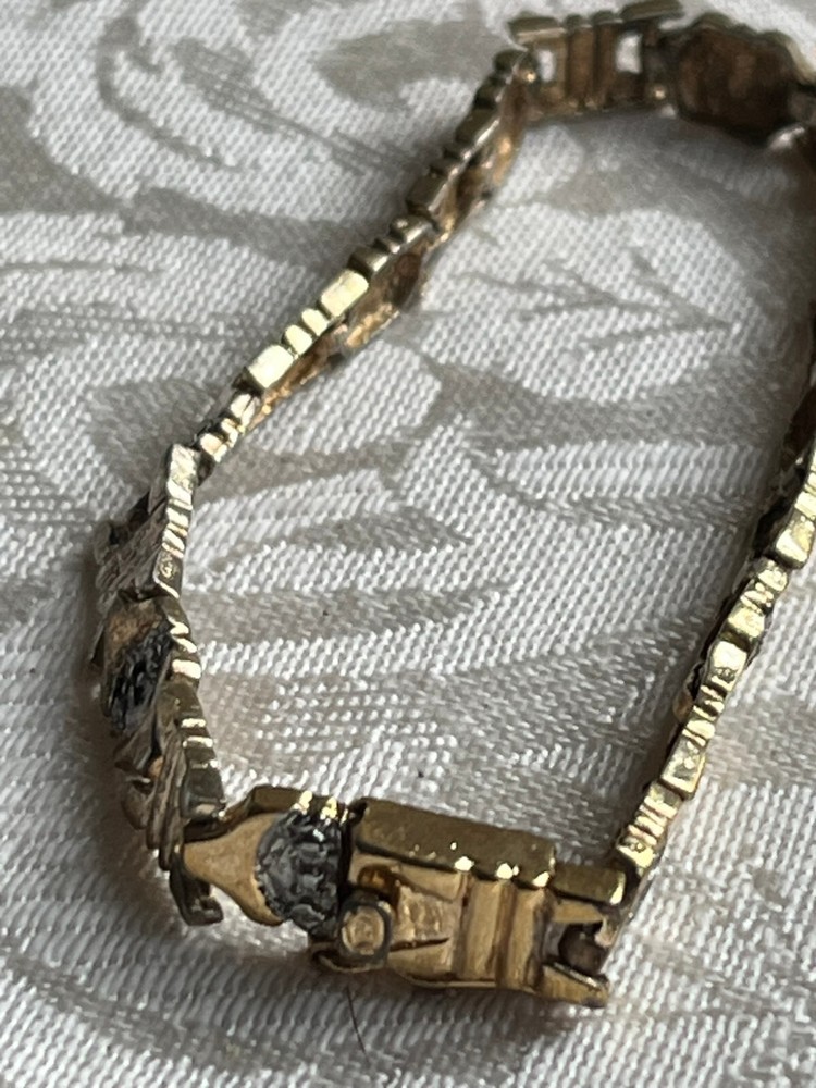 Vintage FAS 925 Sterling Silver Tennis Bracelet Push to Lock Safety Latch 7″