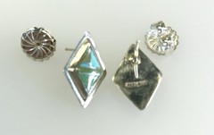 Vintage Native American & More Sterling Silver Mixed Earring Lot (15 pair)