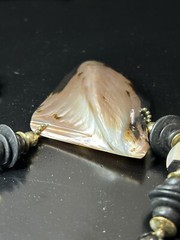 Large Vintage Abalone Shell Islander Necklace Bold Statement Piece