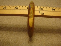 Vintage 1/2″ Butterscotch/Brown/Green Octagon Bakelite Bracelet; Beveled Edges!