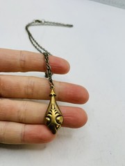 Vintage Art Nouveau Style Elegant Egyptian Greek Vase Bronze Tone 18 in Necklace