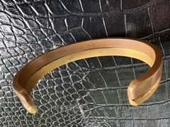 Vintage Copper Brass Cuff Bracelet Unisex Two-Tone Signed Estate Find READ SIZE