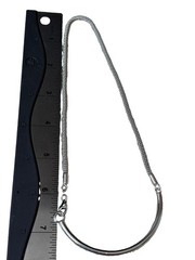 925 Sterling Mesh Chain Curved Bar Necklace/Wrap Bracelet