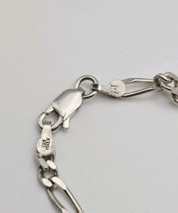 FAS Sterling Silver Vintage Figaro Link 2.5mm Chain Necklace 24″