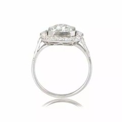Art Deco 2.30 Ct Lab-Created White Diamond Vintage Style Wedding Ring 925 Silver