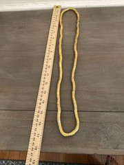 Necklace Gold Tone Sculptural Loop Bold Snake Chain Chunky Modern Runway Style