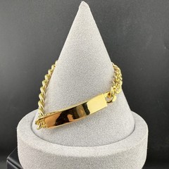 Vintage ID Bracelet Gold Tone Blank 7”