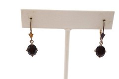 Vintage Sterling Silver 925 Black Onyx Earrings B8