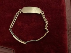 Vintage G&E Rodd 9ct lined gold Identity bracelet from Sidney, Australia