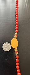 NEW Vintage Metropolitan Museum Of Art MMA Carnelian Cabochon 24k Gold Necklace