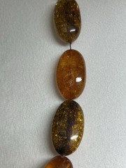 Vintage Baltic Amber Necklace 26” 127g Huge 45mm Beads Butterscotch Cognac