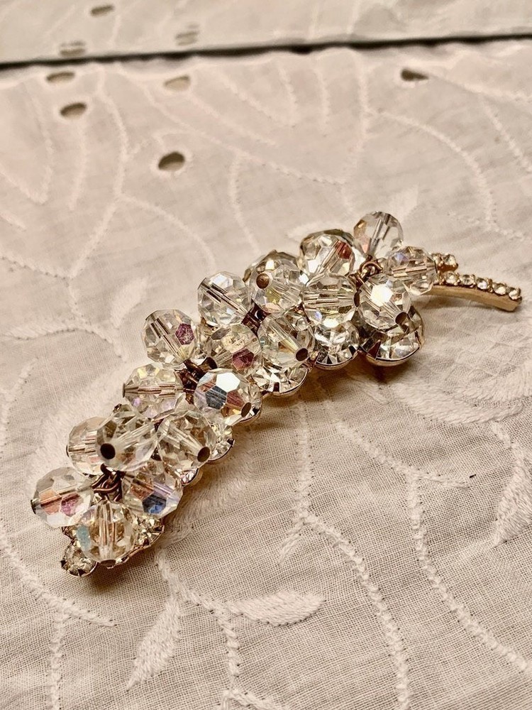 Breathtaking Juliana DeLizza and Elster Aurora Borealis Grape Cluster Pin