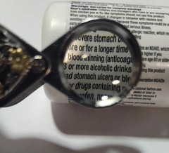 Antique Silver Gold Tone Floral Heart Magnifying Loupe Pendant Necklace 20 x