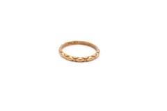 Vintage 10k Yellow Gold Childs Ring Textured Size 0.5 T8
