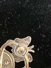 Vintage Sterling Silver Butterfly Leaf Turquoise Stud Earrings