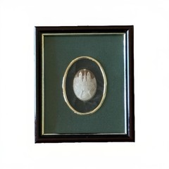 Vintage Carved Italian Shell Souvenir Cameo – The Spanish Steps, Rome – Framed