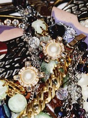 Vintage Jewelry Lot Wearable Necklaces Bracelets Earrings Some Signed #1