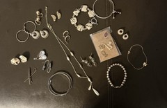 Jewelry Lot Vintage Zebra Jasper 12 Earrings 4 Bracelets 1 Necklace 4 Pins 21 Pc