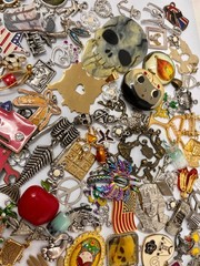 Lot Vtg & Modern Novelty Pendant Findings Charms Jewelry Craft Colorful Enamel