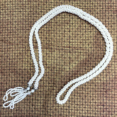 Vintage Strand Clustered Faux Pearls Beaded 57″ Lariat Necklace