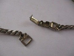 Vintage Barclay Brooch Necklace Jewelry Set Mother of Pearl Shell Wings Leaf
