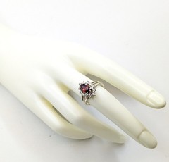 Vintage Luxury RING Silver 925 with Big Bright Stone -size: 7.5US (17.5mm) | #4
