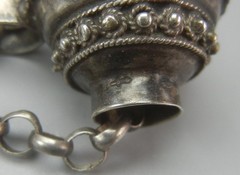 Antique Necklace Netherlands 833 Silver Slide Seal Pendant 16.5″ Chain