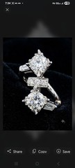 Rare Antique Old European Cut Double Diamond Engagement Ring